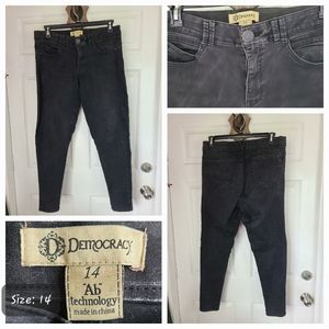 Democracy Woman's Streach Black Denim AB Solutions Booty Lift Jegging, Size: 14